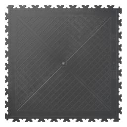 Garage Floor Tile Company X Joint Double Garage Interlocking Floor Tile Pack Black/Graphite 27m² 117 Pieces