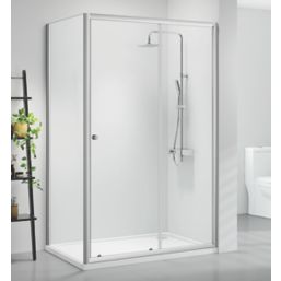 Triton Neo Six  Framed Rectangular Sliding Door Shower Enclosure  Chrome  1200mm x 900mm x 1850mm