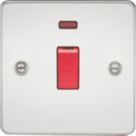 Knightsbridge  45A 1-Gang DP Control Switch Polished Chrome with LED