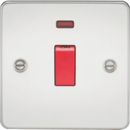 Knightsbridge  45A 1-Gang DP Control Switch Polished Chrome with LED
