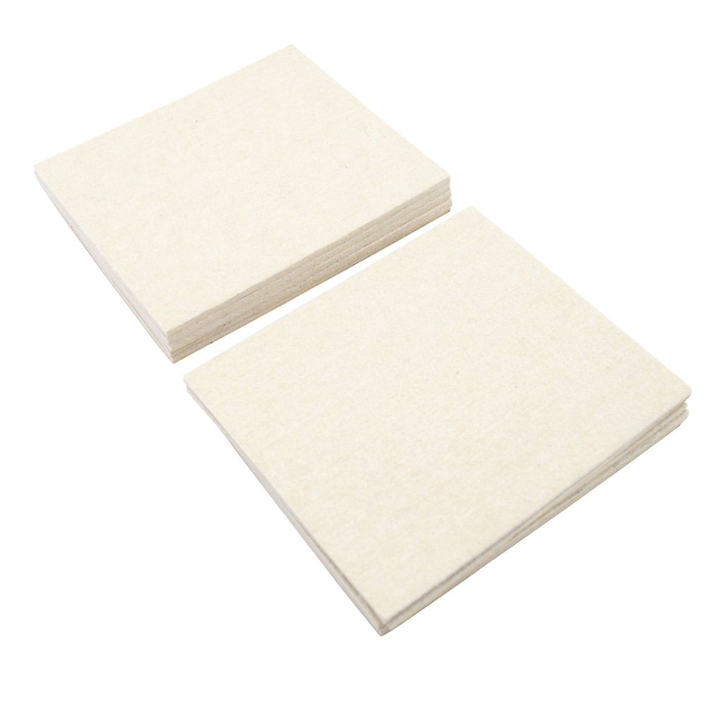 Essentials Beige Rectangular SelfAdhesive Felt Pads 200mm x 170mm 10