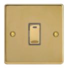 Varilight  20A 1-Gang 2-Pole Control Switch Polished Brass with LED