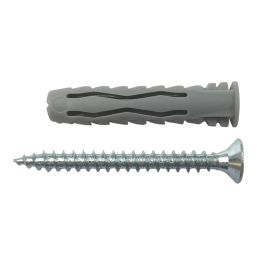 Easyfix  Wall Plugs with Screws 10mm x 50mm 50 Pack