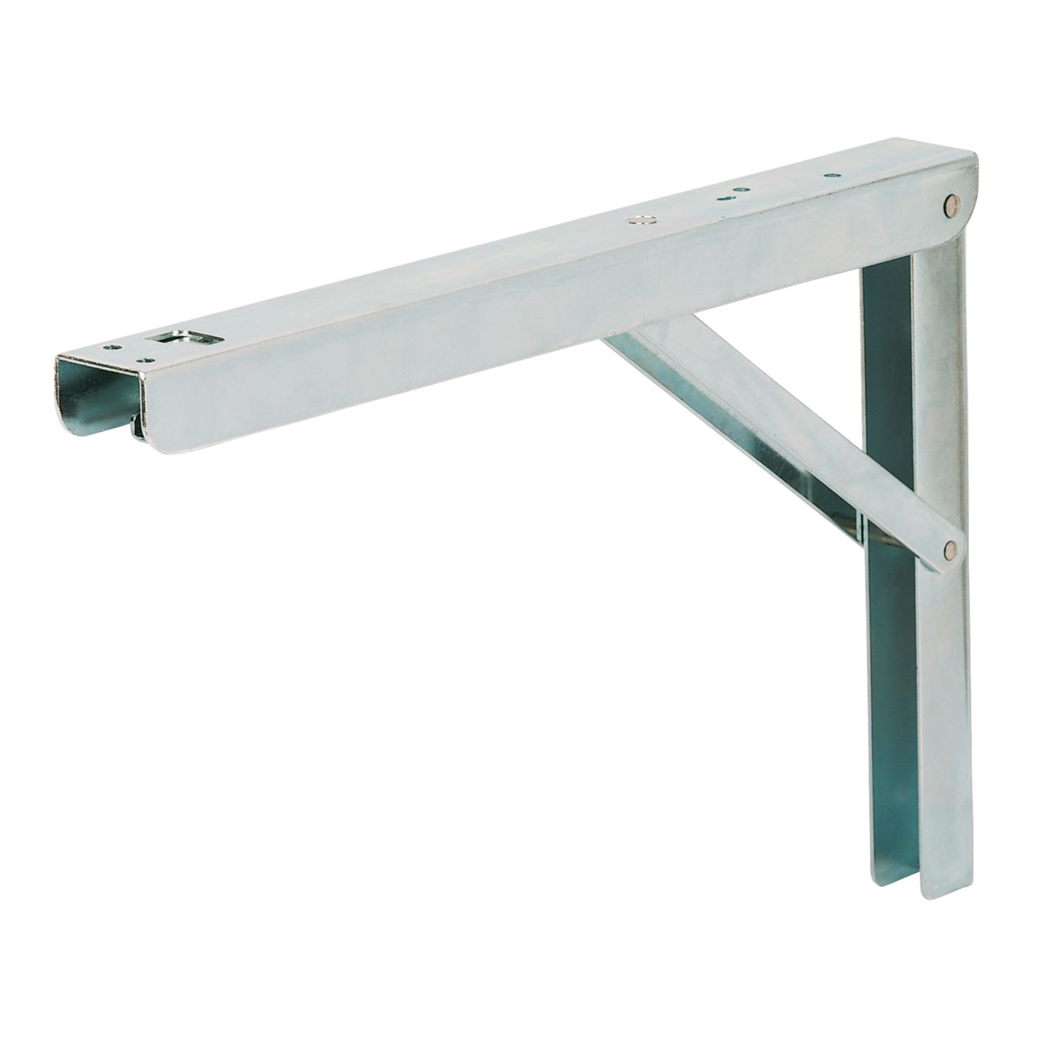 Essentials Adjustable Folding Brackets Silver 400mm x 272mm 2 Pack (56422)