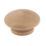 Essentials  Traditional Cabinet Door Knobs Plain Beech 50mm 2 Pack