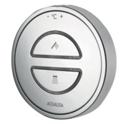 Aqualisa Smart Link Gravity-Pumped Rear-Fed Chrome Thermostatic Dual Outlet Concealed Smart Shower with Fixed Head