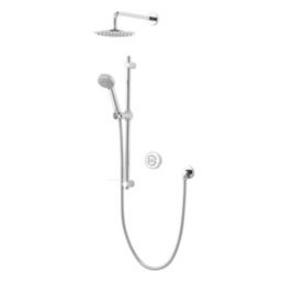 Aqualisa Smart Link Gravity-Pumped Rear-Fed Chrome Thermostatic Dual Outlet Concealed Smart Shower with Fixed Head