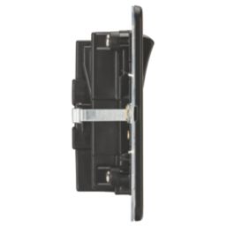 Knightsbridge  13A 2-Gang DP Switched Socket + 3.25A 65W 2-Outlet Type C USB Charger Matt Black with Black Inserts