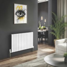 Reina Harley Single 600mm x 770mm 1744BTU White Horizontal Designer Radiator