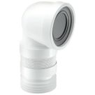 McAlpine  Flexible 90° Angled WC Connector White 152.5mm