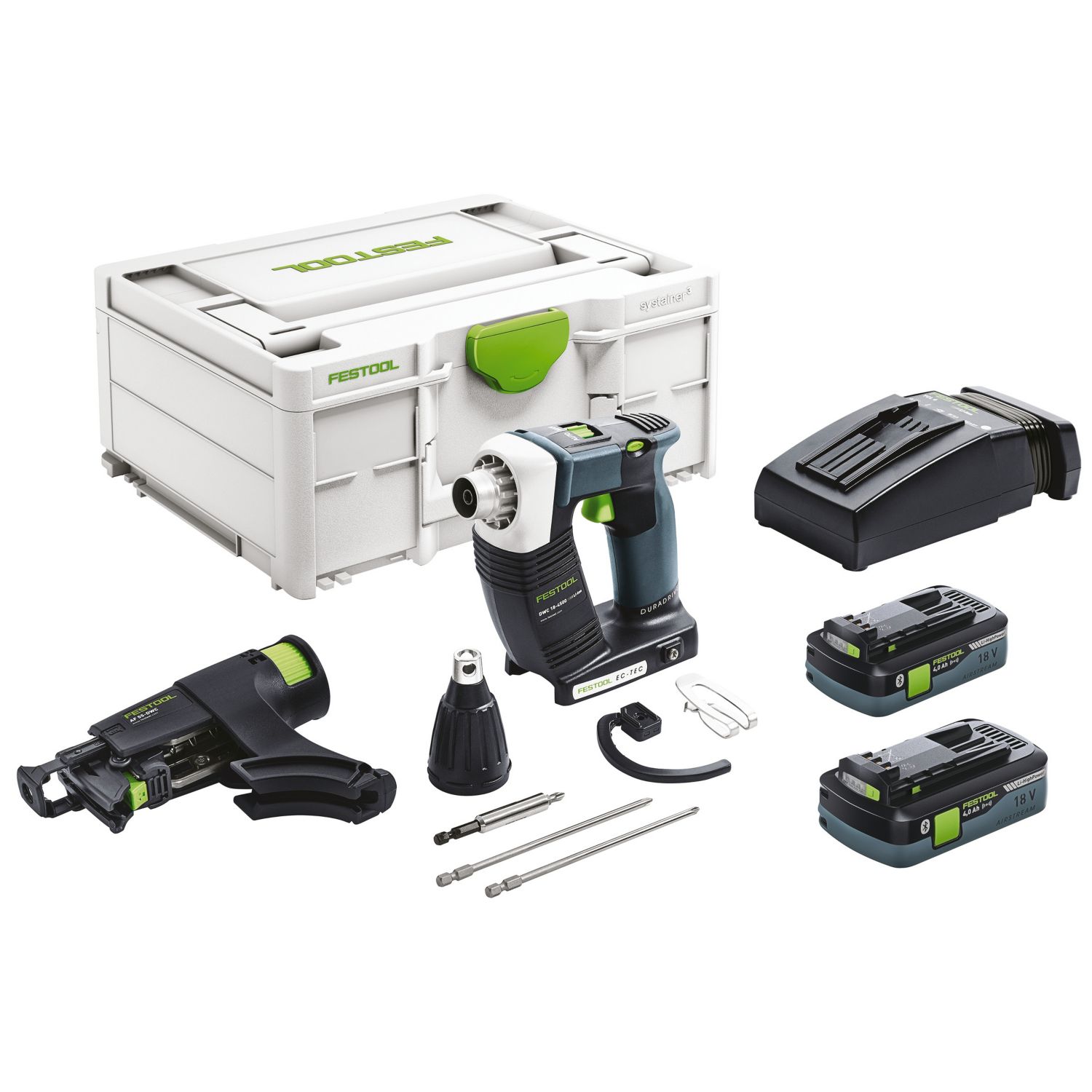 Festool DWC 18-4500 HPC 4.0 I-Plus 18V 2 x 4.0Ah Li-Ion Airstream Brushless Cordless Screwdriver (564PF)