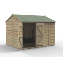 Forest Beckwood 9' 6" x 8' (Nominal) Reverse Apex Shiplap Timber Shed with Base & Assembly