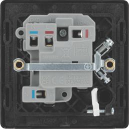 British General Evolve 13A Switched Fused Spur with LED Grey with Black Inserts