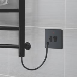 British General Evolve 13A Switched Fused Spur with LED Grey with Black Inserts