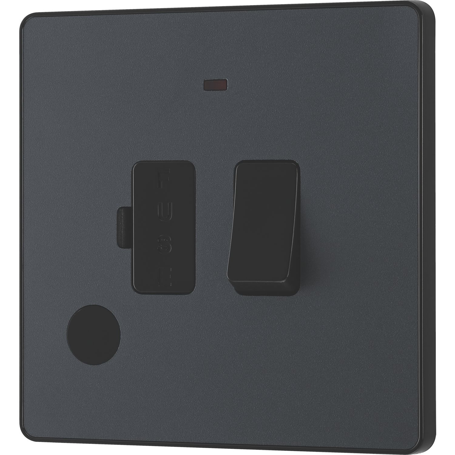 British General Evolve 13A Switched Fused Spur with LED Grey with Black Inserts (564PX)