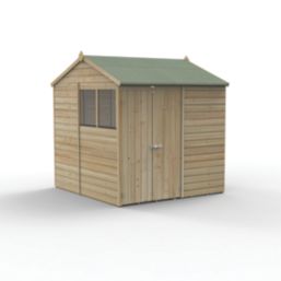 Forest Beckwood 7' x 7' (Nominal) Reverse Apex Shiplap Timber Shed with Base
