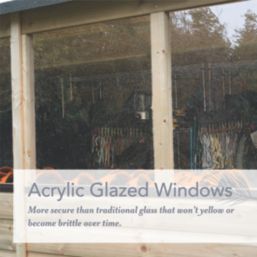 Forest Beckwood 7' x 7' (Nominal) Reverse Apex Shiplap Timber Shed with Base