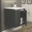 Newland  Double Door Wall-Mounted Vanity Unit with Basin Matt Midnight Mist 500mm x 450mm x 540mm