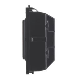 Contactum  13A Modular Fused Spur Brushed Steel with Black Inserts