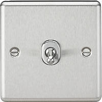 Knightsbridge CLTOG12BC 10AX 1-Gang Intermediate Switch Brushed Chrome with Colour-Matched Inserts