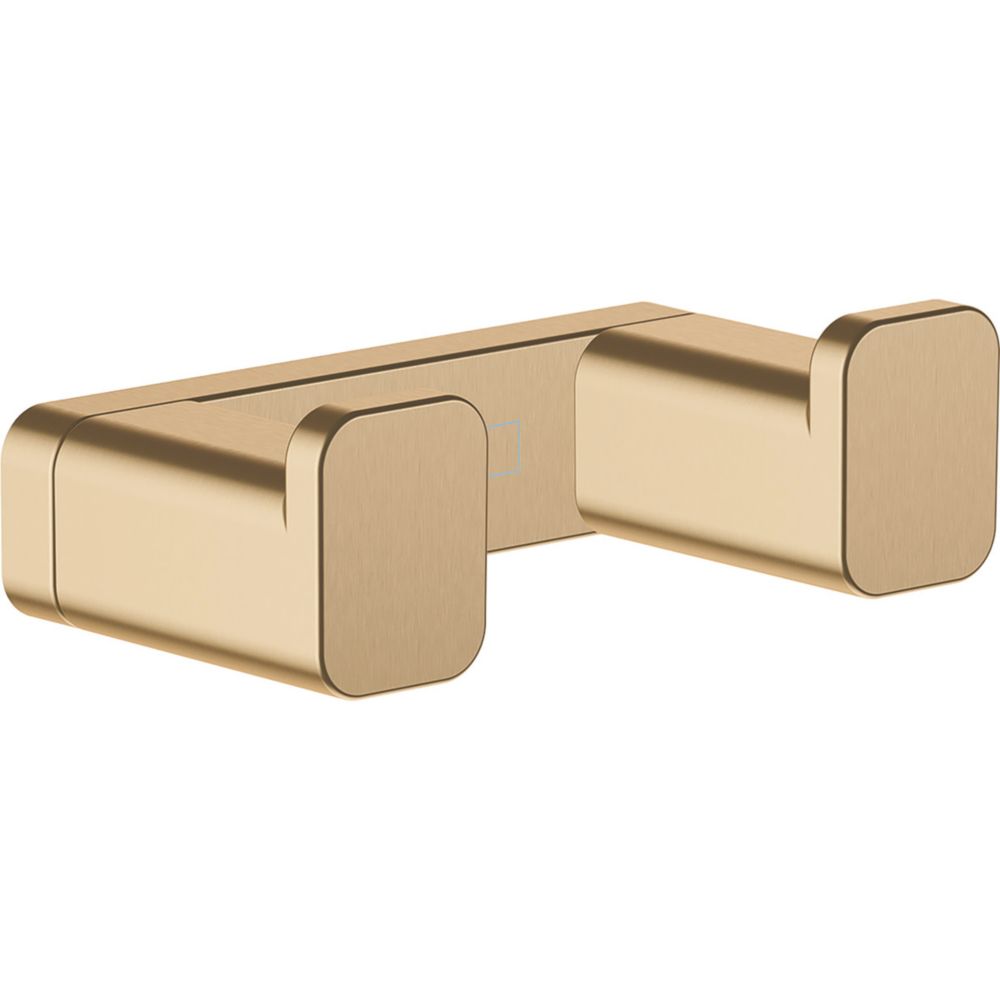 Hansgrohe AddStoris Double Bathroom Hook Brushed Bronze - Screwfix