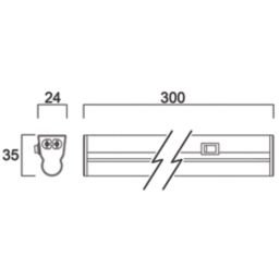 Sylvania SylPipe 300mm LED Cupboard Batten Light 4W 500lm