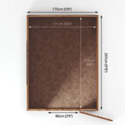 Mercia Value 6' x 9' 6" (Nominal) Apex Overlap Timber Shed