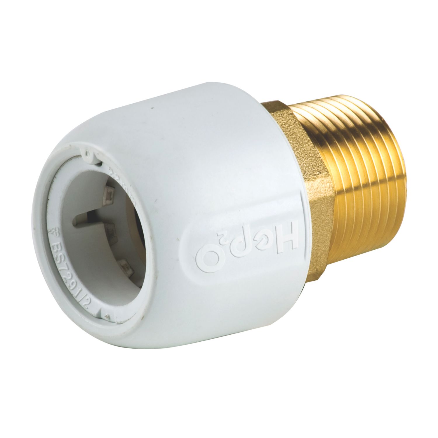 Hep2O Plastic Push-Fit Adapting Male Coupler 22mm x 3/4" (5653F)