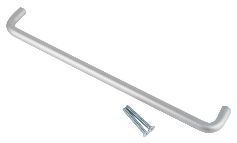 Smith & Locke Fire Rated D Pull Handle Satin Aluminium 19mm x 443mm Screwfix