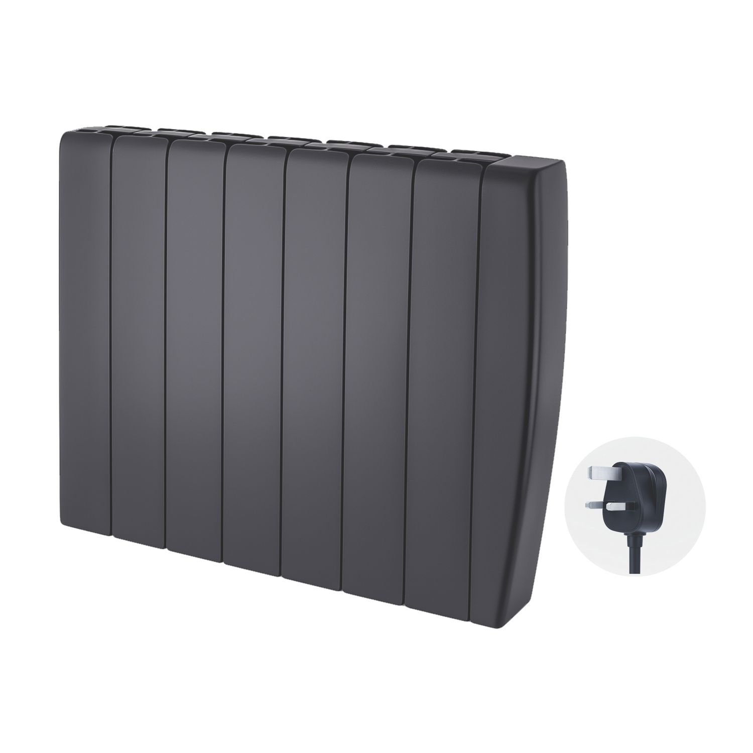 TCP 2000W Electric Wall-Mounted Convector Heater Black (565AC)