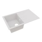 Swirl Erzen 1 Bowl  White Composite Sink 800mm x 500mm