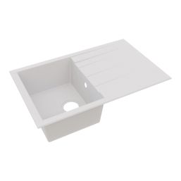 Swirl Erzen 1 Bowl  White Composite Sink 800mm x 500mm
