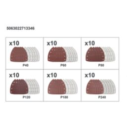 Titan   40-240 Grit 11-Hole Punched Metal, Paint & Wood Sanding Sheets 150mm x 100mm 60 Pack