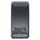 Knightsbridge 'WASTE DISPOSAL' Switch Cover Matt Black