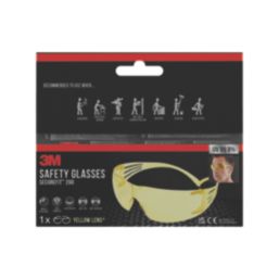 3M SecureFit 200 Yellow Lens Safety Specs
