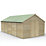 Forest 4Life 10' x 19' 6" (Nominal) Apex Overlap Timber Shed with Base