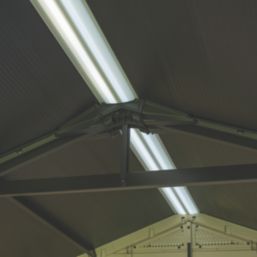 Keter Factor 6' x 6' 6" (Nominal) Apex Resin Shed Brown