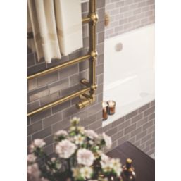 Terma 1170mm x 504mm 1051BTU Brass Flat Designer Towel Radiator