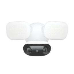 Reolink Floodlight Series F760P White Wired 16MP Outdoor PoE Dual-Lens Security Camera with Floodlight & Photocell Sensor