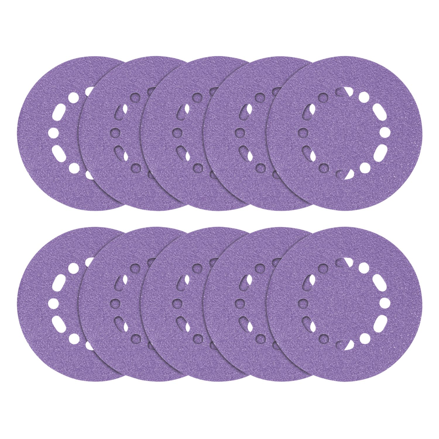 Trend AB/150/120A 120 Grit 12-Hole Punched Multi-Material Sanding Discs 150mm 10 Pack (565PV)