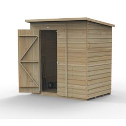 Forest Beckwood 6' x 4' (Nominal) Pent Shiplap Timber Shed with Assembly
