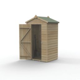 Forest Beckwood 4' x 3' (Nominal) Apex Shiplap Timber Shed with Assembly