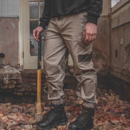 DEWALT Turlock Work Trousers Stone 38" W 31" L