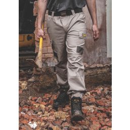 DEWALT Turlock Work Trousers Stone 38" W 31" L