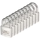 Burg-Wachter  Aluminium Keyed Alike    Padlocks 50mm 10 Pack
