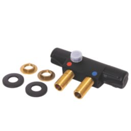 ETAL Atlas Exposed Single Outlet Thermostatic Matt Black Shower Valve