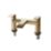 ETAL Spear Brushed Brass 123mm Deck Mounted Lever 2 Tap Holes Bath Mixer Tap