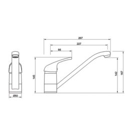 Swirl Erne Single Lever Mono Mixer Kitchen Tap Chrome