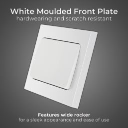 British General 900 Series 10AX 1-Gang 2-Way Light Switch  White