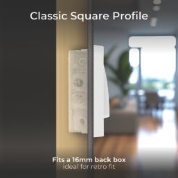 British General 900 Series 10AX 1-Gang 2-Way Light Switch  White